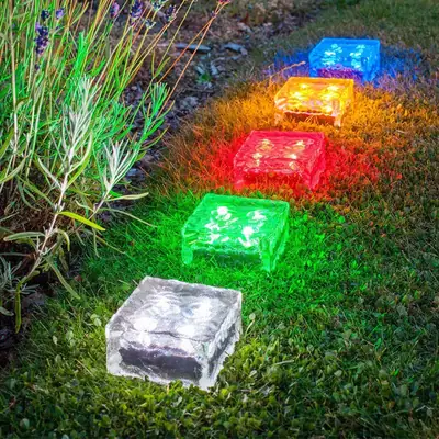 6LED Solar Ice Tile Garden Lights