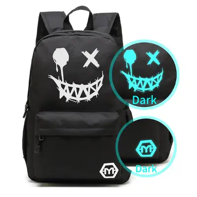 Glow-in-Dark Backpack for Teens Boys School Use