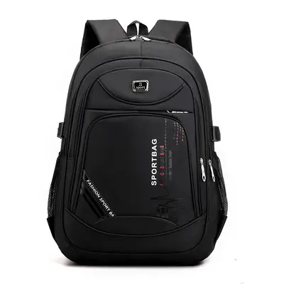 Black Large Capacity Casual School Backpack for Students