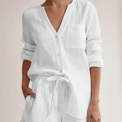 Women Cotton Pajamas Summer White New Collection