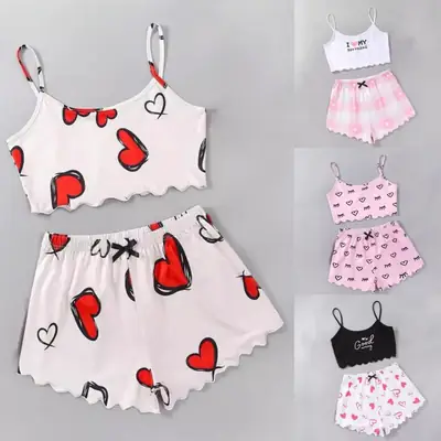 Women Printed Pajama Set Black Magic Scratch High Quality