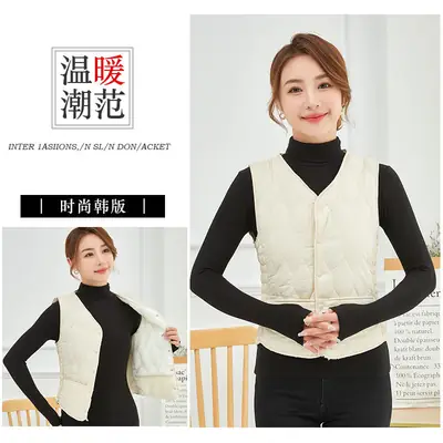 Women Cotton Warm Vest Large Size Slim Fit Winter