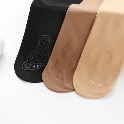 Women's Silk Non-Slip Footbed Stockings Large Size Multi-Color