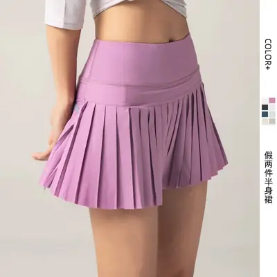 Girls Summer Sporty Pleated Skirt Shorts White
