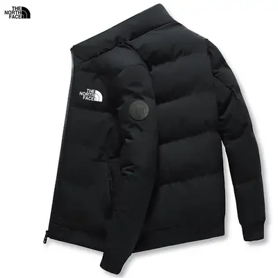 Men Black North Face Puffer Jacket Winter Warm Zipper
