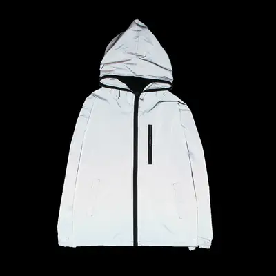Men Reflective Hooded Windbreaker Coat All Seasons