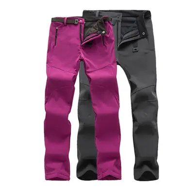 Men's Waterproof Fleece Pants Magenta Black