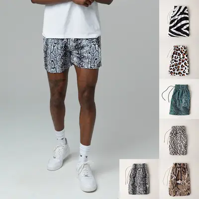 Men Printed Sports Shorts Trendy Casual Running Fit