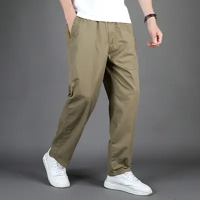 Men's Plus Size Khaki Casual Pants Summer New