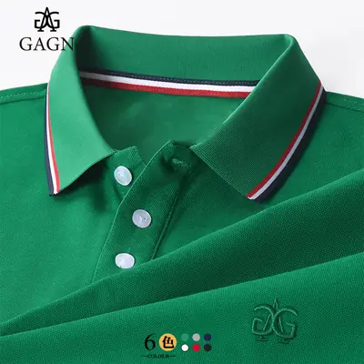 Cotton Polo Shirt Grass Green Loose Fit Summer Women