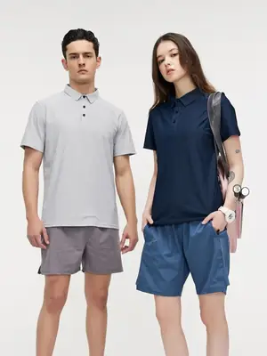 Men Ice Silk Polo Shirt White Large Summer Business