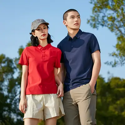 Men's Ice Silk Polo Shirt Summer Breathable Short Sleeve