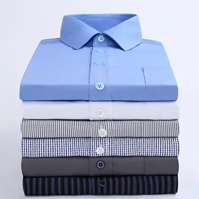 Men's Loose Plus Size Spring Business Shirts Stack of 6 Colors