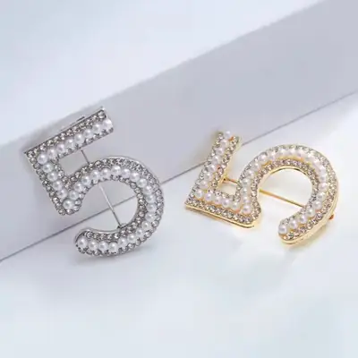 Gold Tarnish Pearl Brooch for Bridesmaids & Office Wear