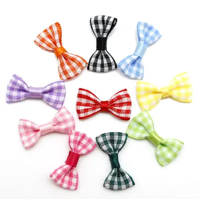 Plaid Bow Hairpins 9 Colors for Girls