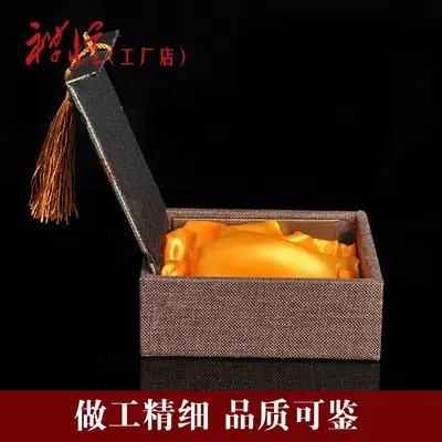 Linen Handcrafted Box with Golden Tassel for Jewelry Gifts thumbnail 4