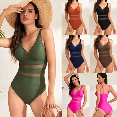 Women Mesh One-Piece Swimsuit High Quality Stylish