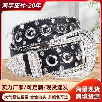 Rhinestone Eye Belt Women Adjustable Fashion Accessory