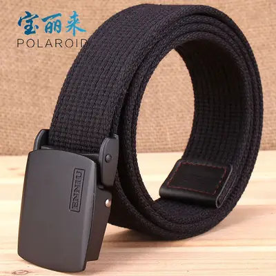 Men Canvas Belt Black Korean Style Outdoor
