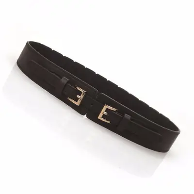 Black Elastic Slim Waist Belt for Women Fashion Dress Accessory