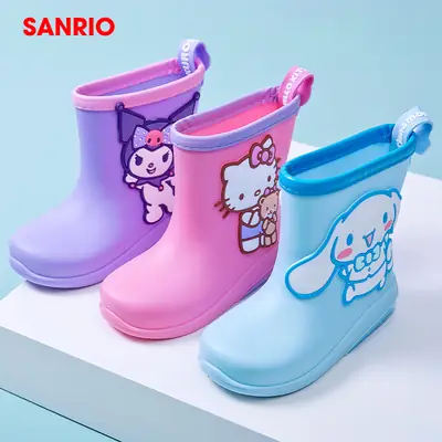 Sanrio Cartoon Rain Boots for Kids 3-8 Waterproof