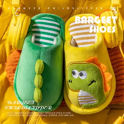 Winter Cotton Slippers for Boys Girls Non-Slip Comfort