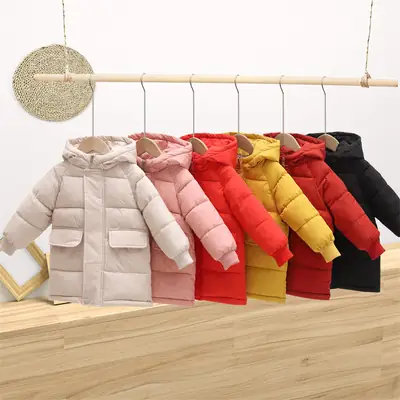 Children's Hooded Puffer Jackets Multi Color Winter Warm