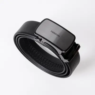 Men Black Automatic Buckle Belt Business Casual