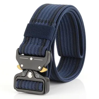 Men Tactical Quick Release Belt Blue