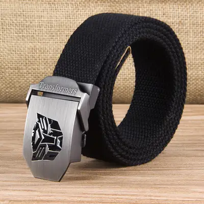 Transformers Canvas Belt for Men Casual Black