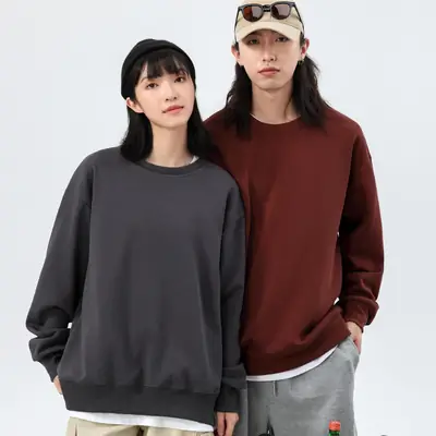 Wine Red Loose Faux Lambswool Sweater Winter Men Women