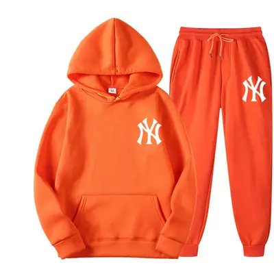 Orange NY Logo Fleece Hoodie & Pants Set