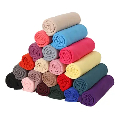Women Solid Color Cotton Scarf Winter Breathable Indian Style