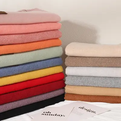 Women's Thick Wool Scarf Autumn Winter Solid Color Japanese Style