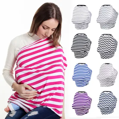 Breastfeeding Towel Six-in-One Nursing Cover for Baby Carriage Sunshade