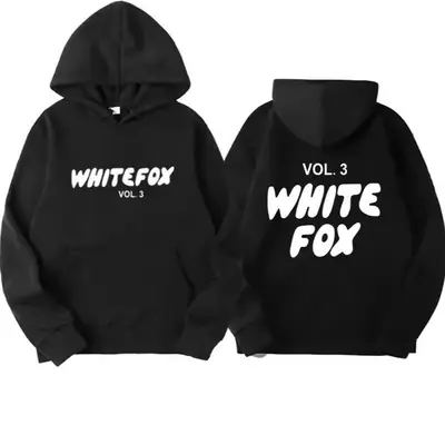 Women Black Hoodie White Fox Vol 3 Winter Sweater