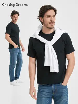 Men's Heavy Cotton T-Shirt Loose Fit White