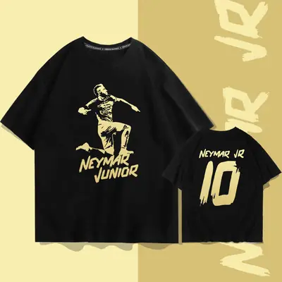 Neymar Jr #10 Black Loose Fit T-Shirt