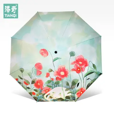 Anti-UV Floral Korean Umbrella for Daily Use