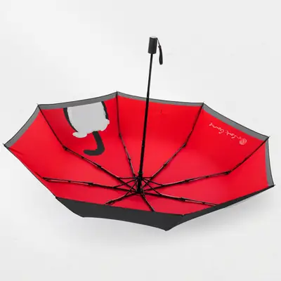 Cute Cat Folding Sun Umbrella Black UV Protection
