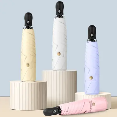 Full Automatic Ultra Light Folding Umbrella Pink White Blue Black