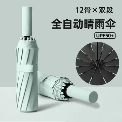 Fully Automatic Sun & Rain Umbrella UPF50+ 12 Bone