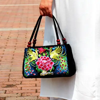 Vibrant Embroidered Handbag for Pakistani Women