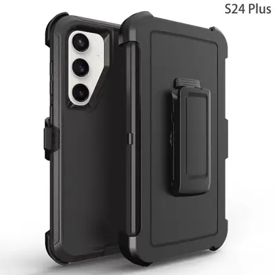 Samsung S24 Plus Rugged Back Clip Case Black
