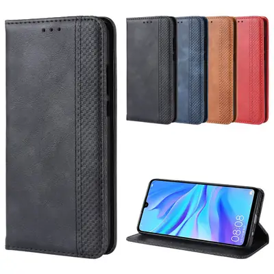Huawei P30/P50 Flip Leather Case Black Premium