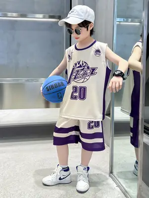 Boys Basketball Suit Blue 2025 Summer Wear