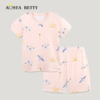 Aosta Betty Dragonfly Print Pajama Set for Girls