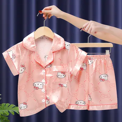 Hello Kitty Ice Silk Pajamas Set for Kids