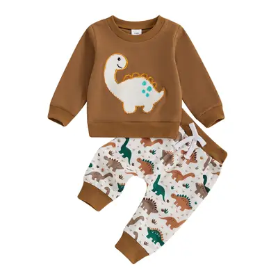 Dinosaur Duet Set for Kids 0-6 Months Warm Cotton