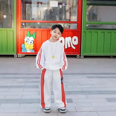 Kids Yellow Streetwear Suit for Boys Girls Spring Wear thumbnail 2